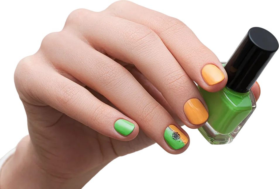 hand holding nail polish